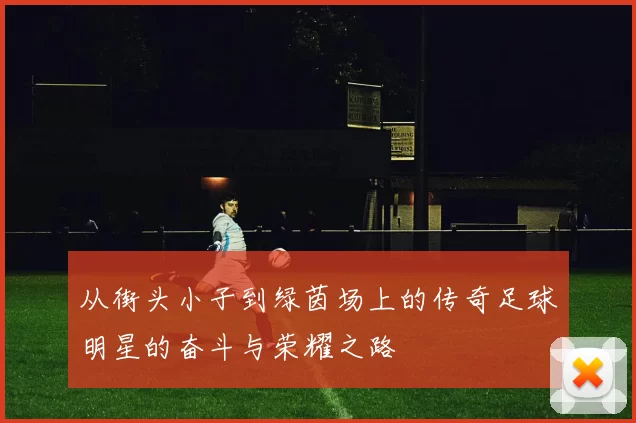 从街头小子到绿茵场上的传奇足球明星的奋斗与荣耀之路